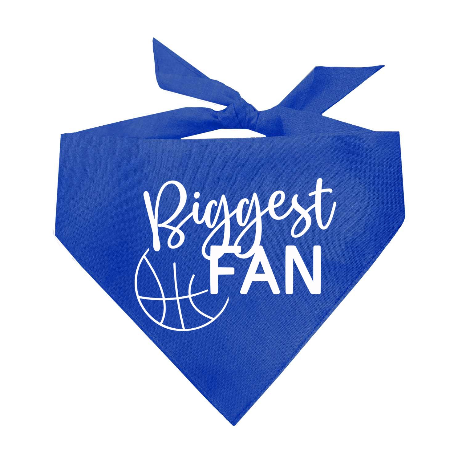 Biggest Fan Basketball Dog Bandana - Royal Blue Adjustable Pet Bandana for Dogs - Perfect for Game Day, Sports Events & Outdoor Activities