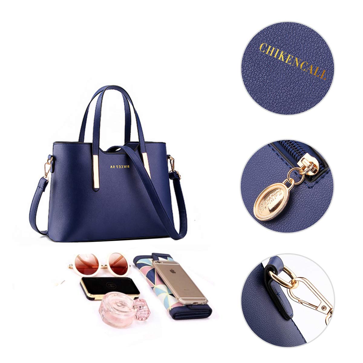 Chikencall® Women's Classic Tote Bag - Fashionable Handbag & Shoulder Purse for Ladies with Top Handle - Perfect for Work, Travel, and Everyday Use