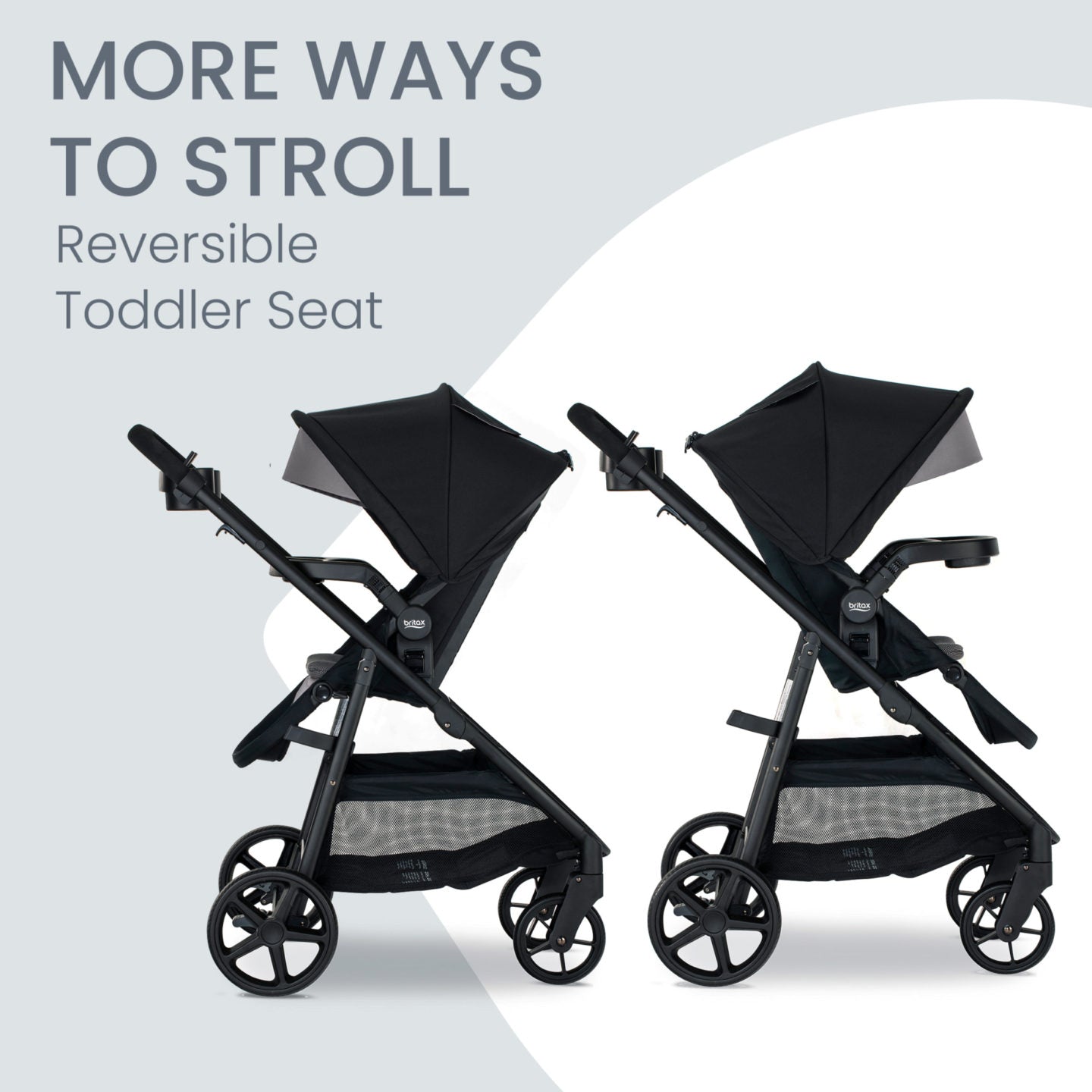 Britax Brook+ Stroller - Lightweight Compact Baby Stroller with Reclining Seat & Sun Canopy | Perfect for Travel, Shopping & Everyday Use