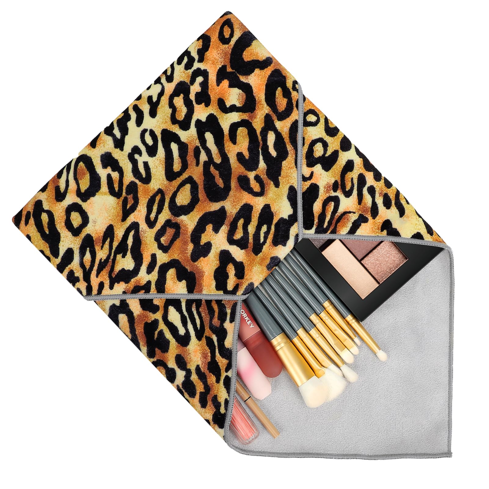 Magic Makeup Bag - Large Travel Cosmetic Organizer for Fashion Lovers (Leopard Print) | Perfect for Travel & Daily Use