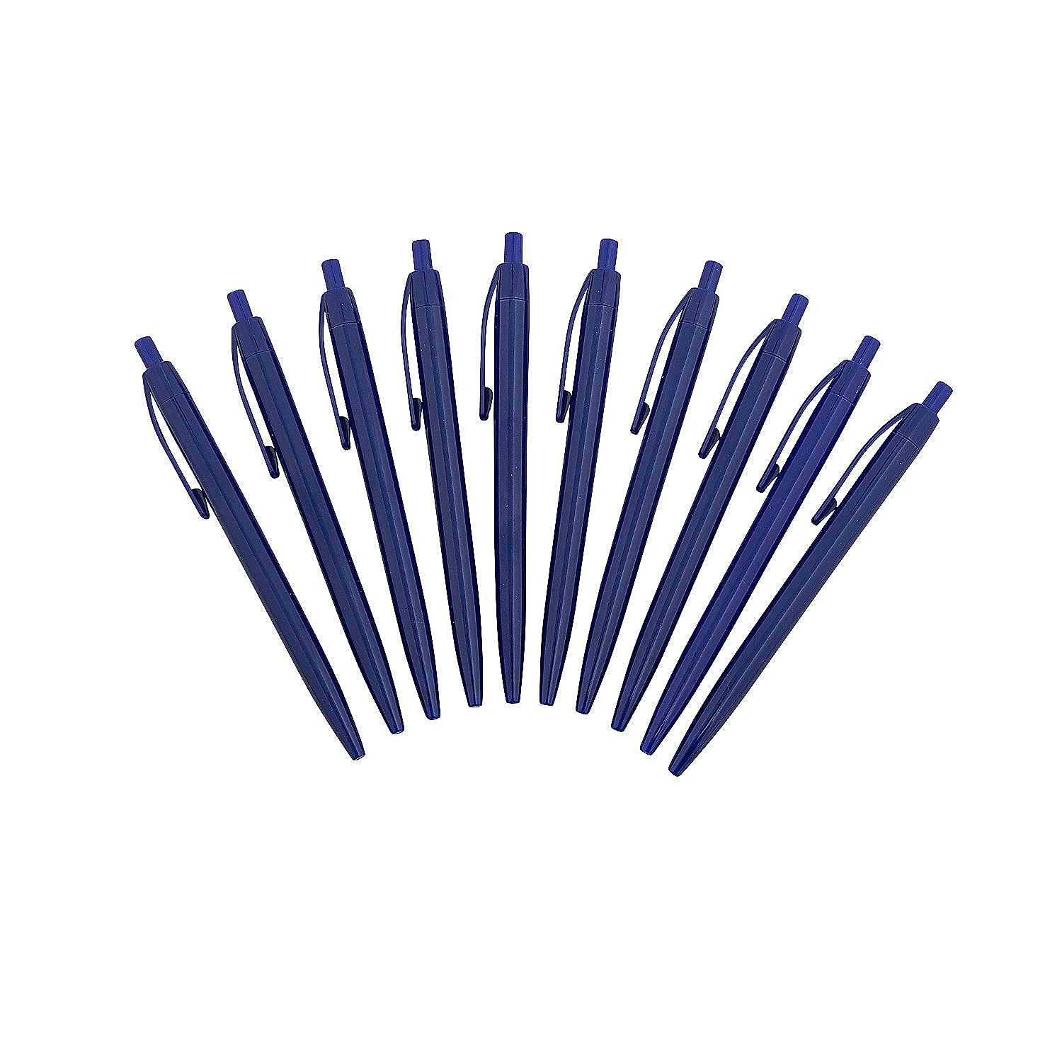 Fun Express Blue Retractable Pens - 24 Pack Bulk Office & School Supplies for Writing, Note Taking & Gift Giving