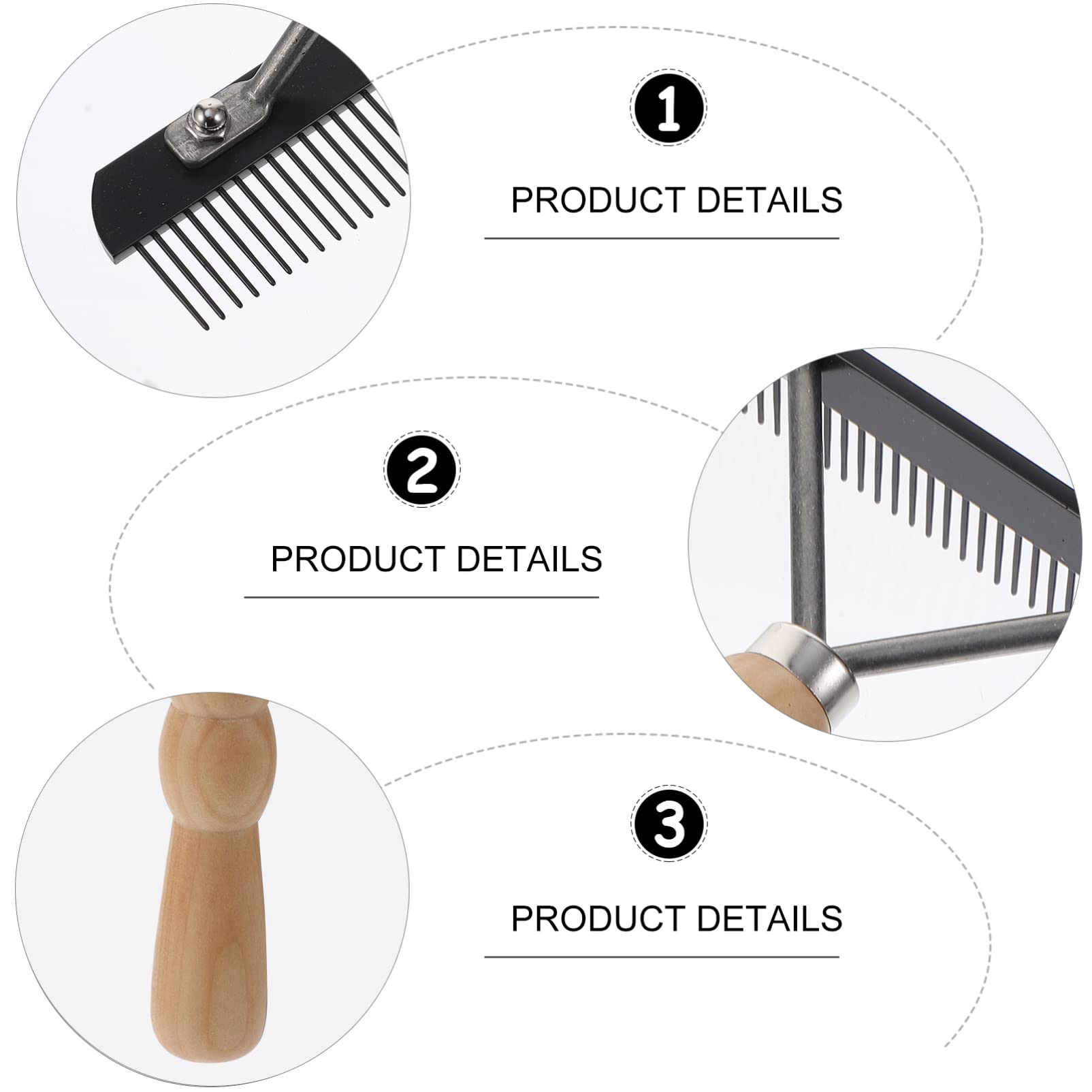Premium Dog Deshedding Brush & Cat Grooming Tool - Gentle Wooden Grass Rake Comb for Pet Hair Removal - Perfect for Shedding Control & Matting Prevention - Ideal for Home Grooming & Professional Pet Care