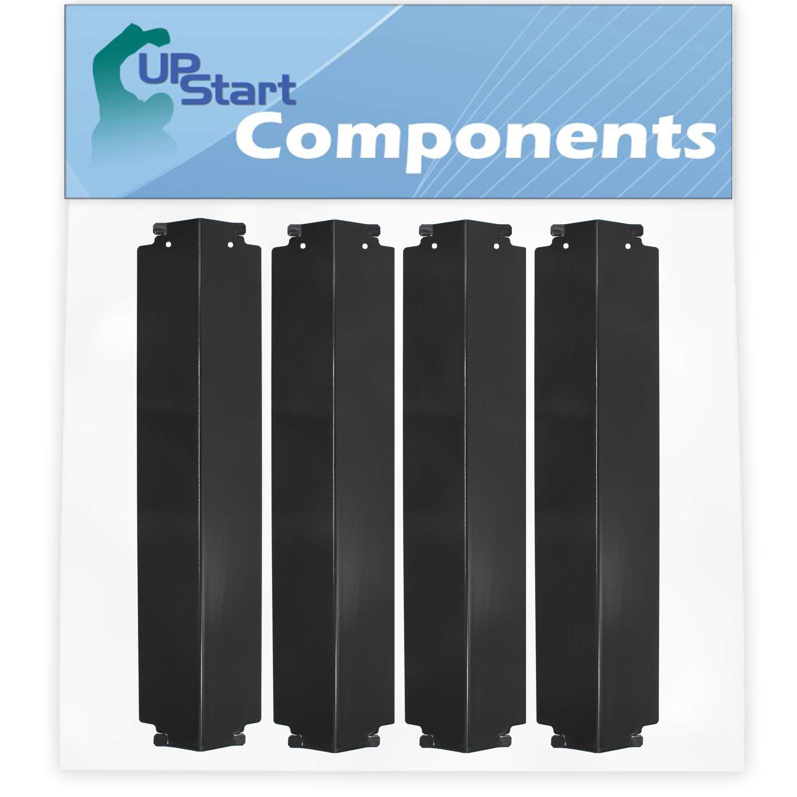 4-Pack BBQ Grill Heat Shield Plate Replacement Parts for Centro G41201 - Compatible with Porcelain Steel Flame Tamer, Guard, Deflector, Flavorizer Bar, Vaporizer Bar & Burner Cover (16 Inch) - Perfect for Outdoor Grilling, Backyard BBQs & Camping Cooking Accessories