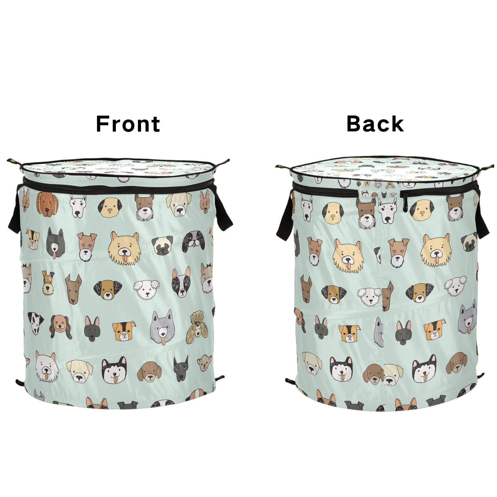 Susiyo 50L Pop-Up Laundry Hamper with Lid - Foldable Storage Basket for Clothes, Toys & Organization | Zipper Closure & Carry Handles | Perfect for Bathroom, Dorm, Nursery & Kids Room Storage Solutions