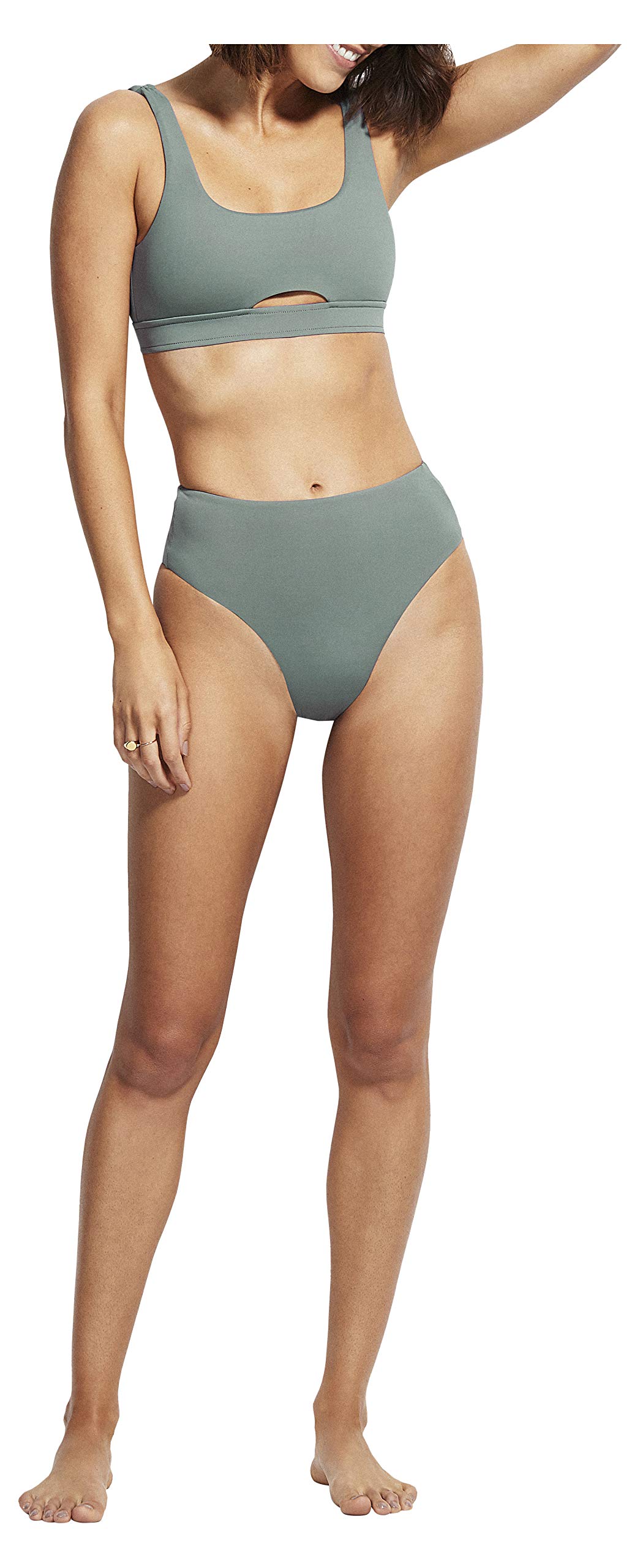 Seafolly Women's High Waisted Bikini Bottom - Wide Side Coverage, Clean Finish Swimwear for Beach & Pool | Perfect for Sunbathing, Swimming & Vacation