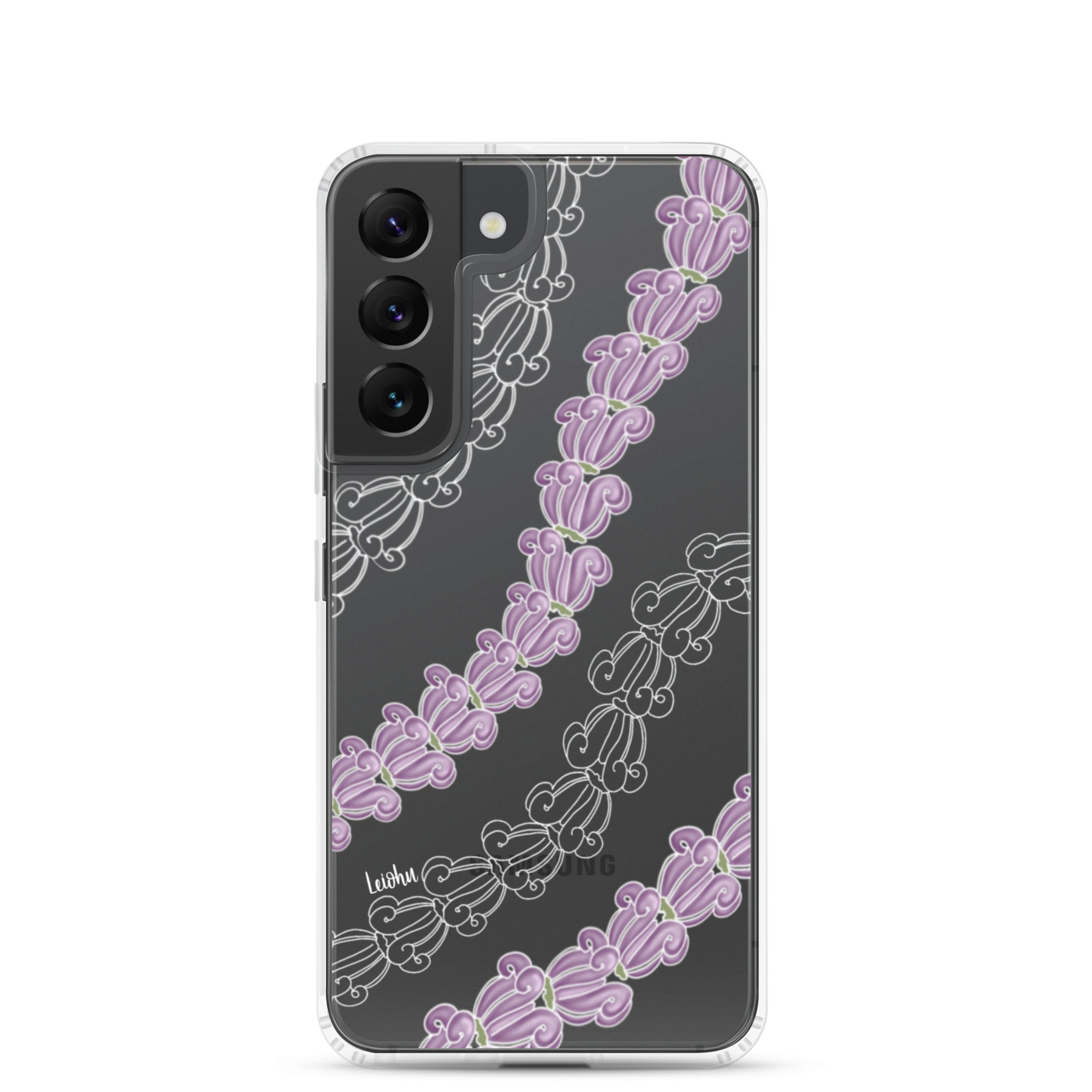 Samsung Clear Phone Case with Crown Lei Design - Slim Protective Cover for Samsung Galaxy [Model] - Perfect for Parties, Festivals, and Everyday Use