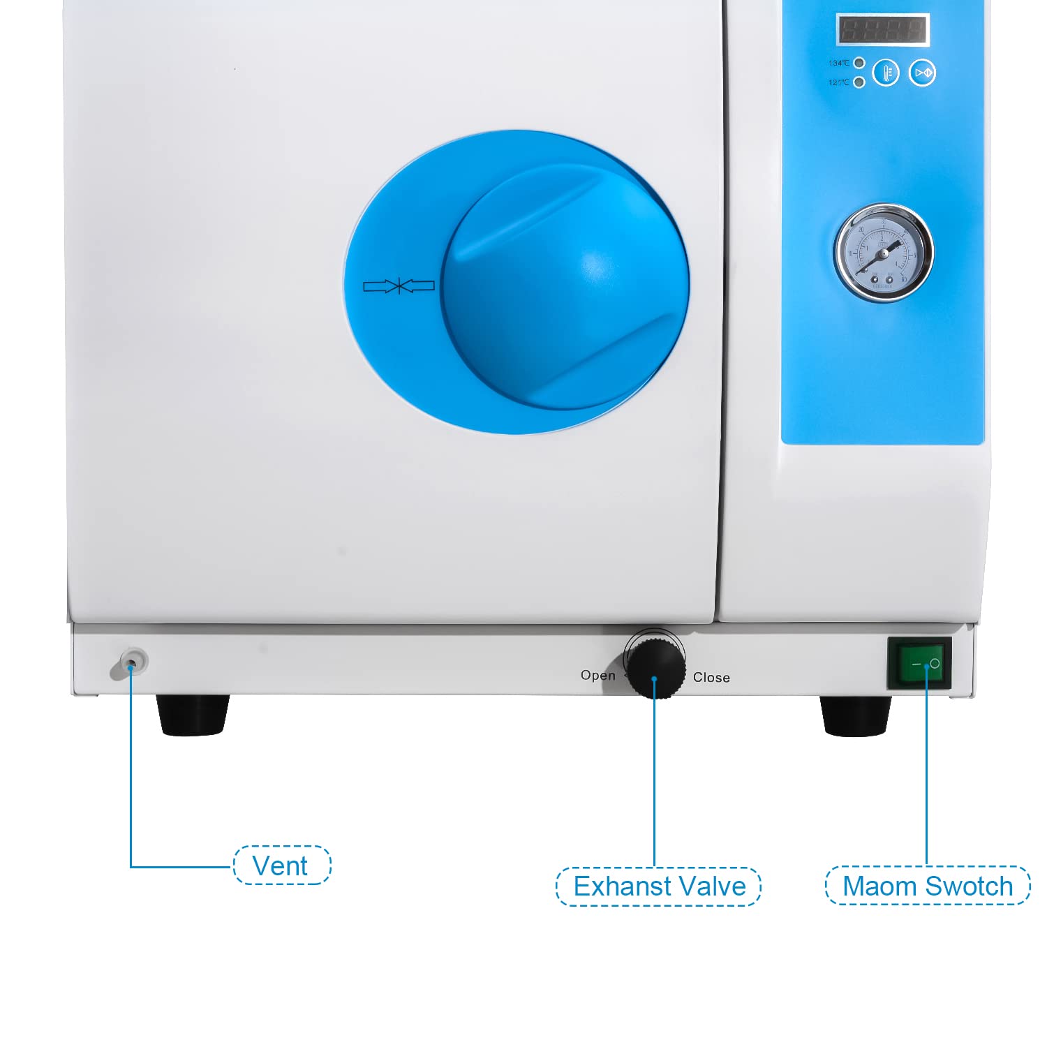 Class N 18L Portable Semi-Automatic Steam Sterilizer with Digital Display - Tabletop Autoclave for Dental, Tattoo & Beauty Tools - Perfect for Clinics, Salons & Home Use