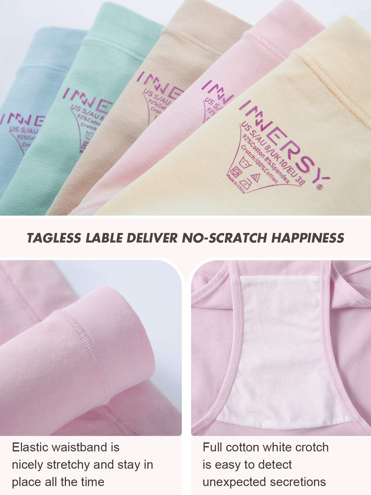 INNERSY Women's Maternity Underwear Cotton Plus Size Pregnancy Postpartum Panties 5 Pack - Soft Breathable Comfort for Expecting & New Moms (Home, Hospital, Nursing)