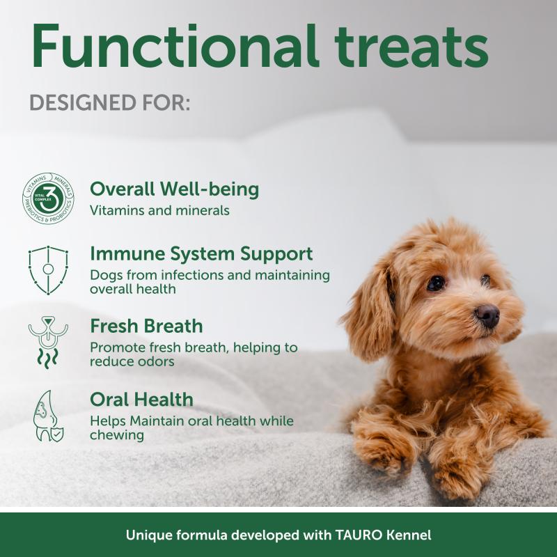 Premium Junior Dog Treats for Healthy Gums & Teeth - Natural Oral Care with Insect Protein - Perfect for Puppy Training & Dental Hygiene