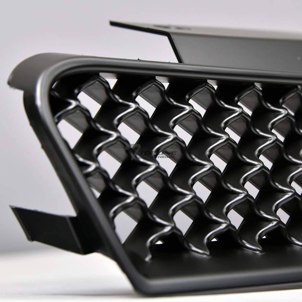 2006-2013 Chevy Impala & 2014-2016 Limited & 2006-2007 Monte Carlo Matte Black Mesh Front Bumper Grill Replacement | Durable ABS Plastic | Easy Installation | Enhances Vehicle Appearance | Perfect for Car Upgrades & Customization