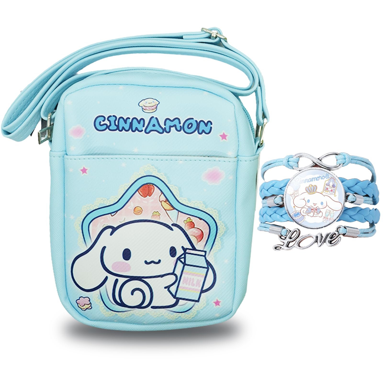 Adorable White Dog Crossbody Bag for Women - Adjustable Shoulder Strap with Cute Charm Bracelet, Kawaii Zipper Handbag & Wallet Purse - Perfect for Everyday Use, Travel, Shopping and Gift Giving