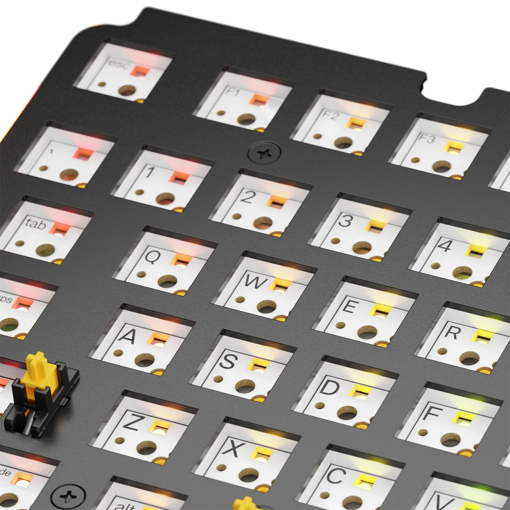 GMMK 3 75% ANSI Aluminum Switch Plate - Black | Mechanical Keyboard Upgrade for Gaming & Typing | Compatible with Custom Keyboard Builds