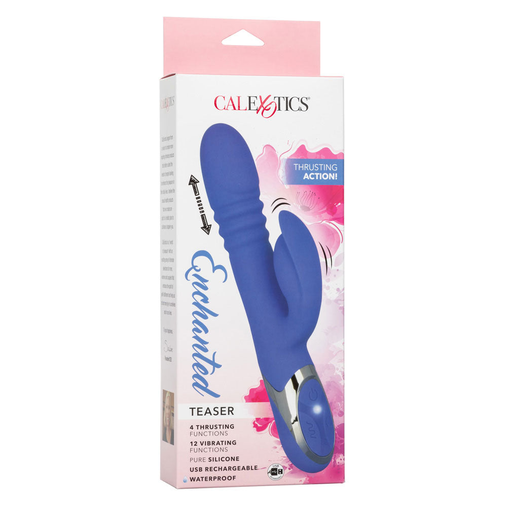 Enchanted Teaser Thrusting Rabbit Vibrator - Powerful Dual Stimulation G-Spot & Clitoral Massager for Women - Perfect for Solo Play & Couples Intimacy