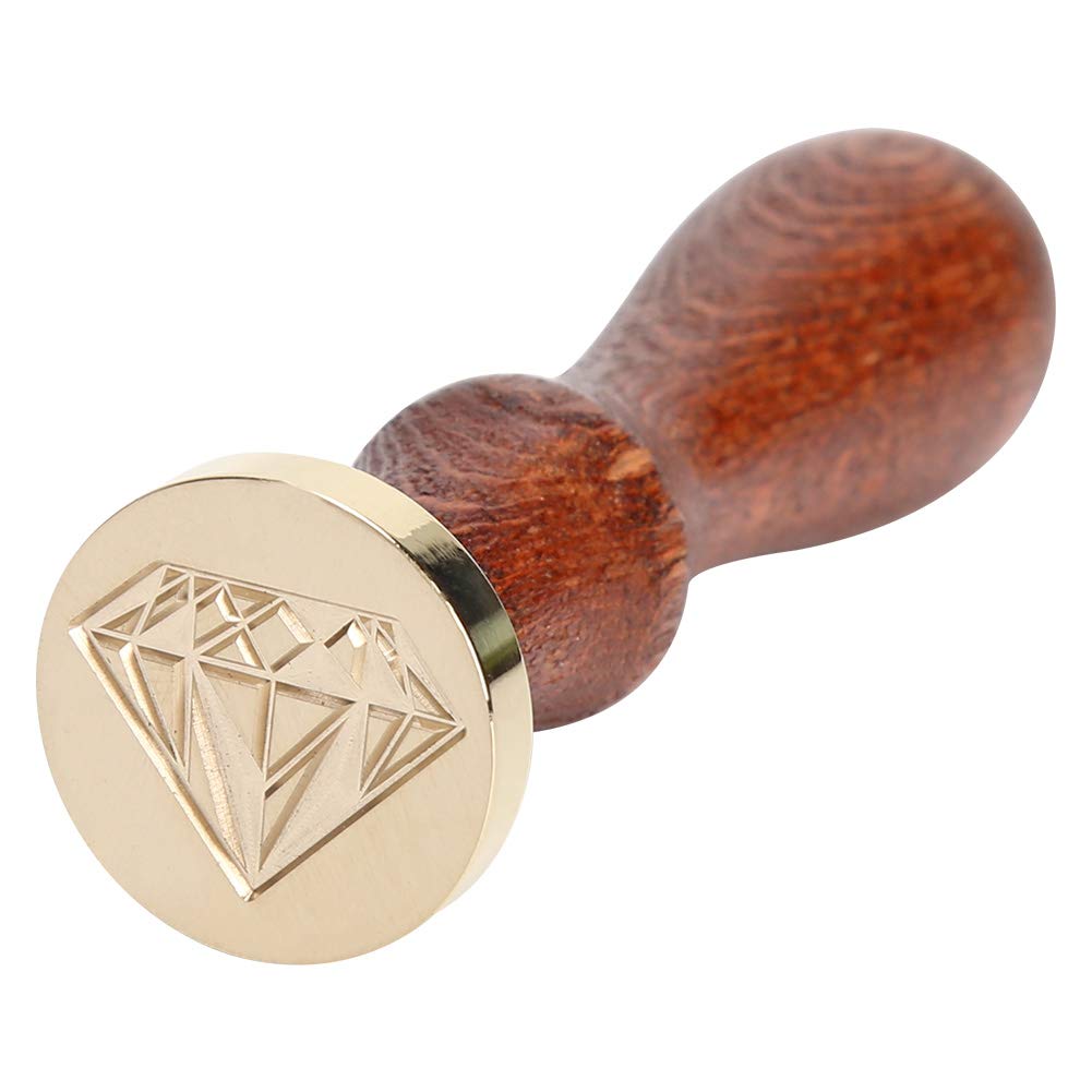 Vintage Wax Seal Stamp Kit - Diamond Design for Wedding Invitations, DIY Crafts, Gift Wrapping & Scrapbooking - Elegant Sealing Wax for Letters, Envelopes and Special Occasions