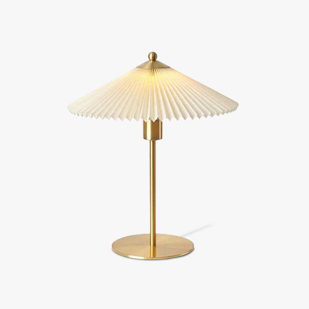 Perla Pleated Table Lamp - Modern Bedside & Living Room Lighting for Home Decor - Soft Glow Accent Light for Bedroom, Office, or Study