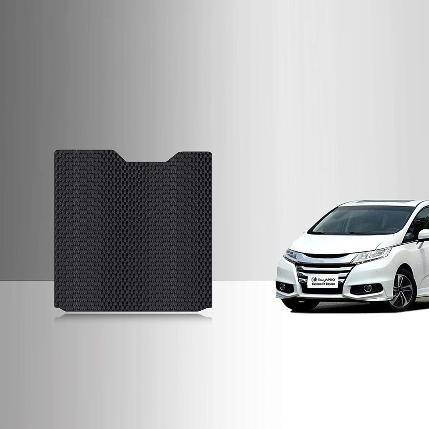 TOUGHPRO Heavy Duty All Weather Cargo Liner for Honda Odyssey 2011-2017 (3rd Row Fold Down) | Durable Black Rubber Trunk Mat | Made in USA | Perfect for Road Trips, Groceries & Outdoor Adventures