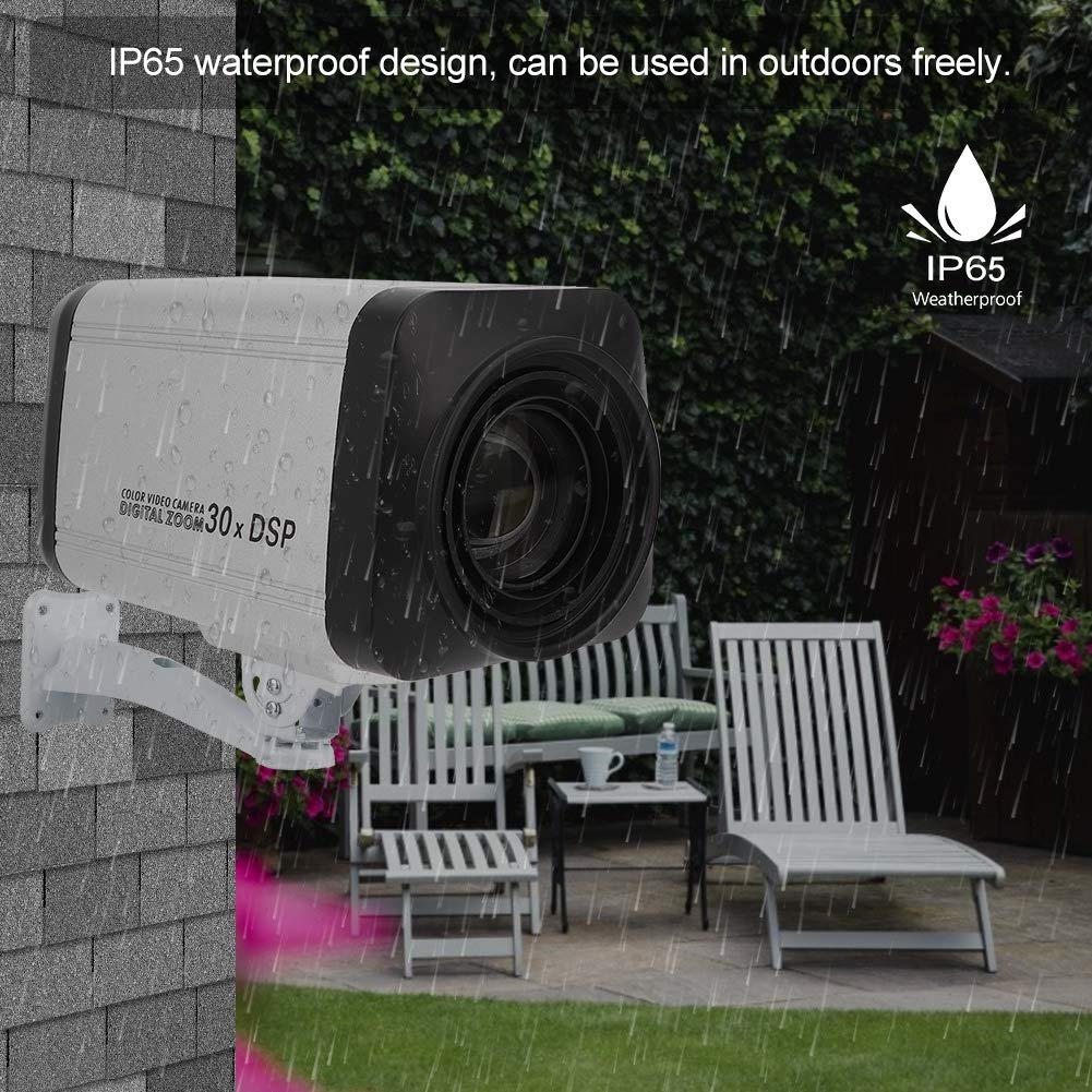 30X Zoom Surveillance Camera with Infrared Night Vision - AHD Digital CCTV Security Camera for Home & Business Security - Indoor/Outdoor Use for Monitoring, Baby Watching, and Property Protection