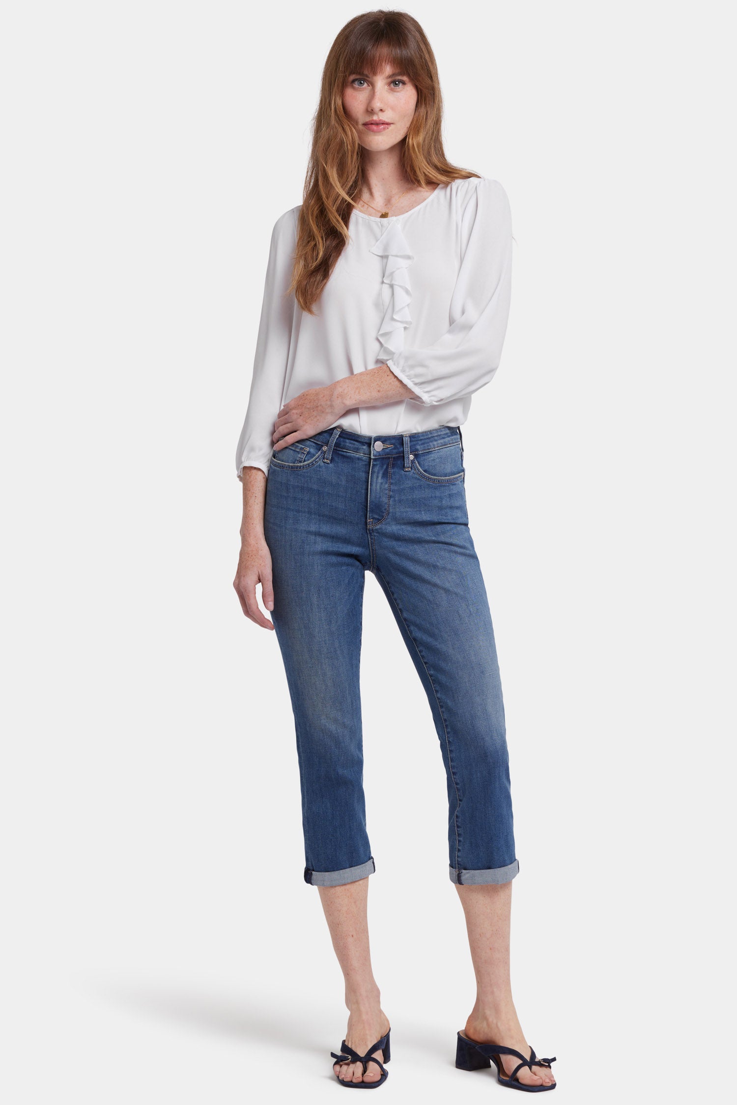 Chloe Skinny Capri Jeans for Women - High Waisted Stretch Denim Pants | Costa Brava Style | Perfect for Casual Wear, Date Night & Summer Outfits