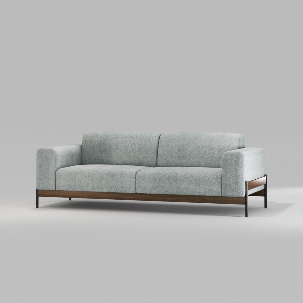 Modern BOWIE 2-Seater Sofa - Comfortable Fabric Couch for Living Room, Lounge & Small Spaces - Stylish & Compact Design for Apartments, Dorms & Offices