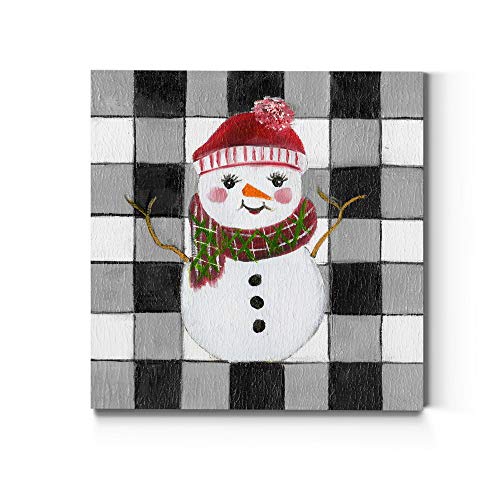Checkerboard Snow Woman