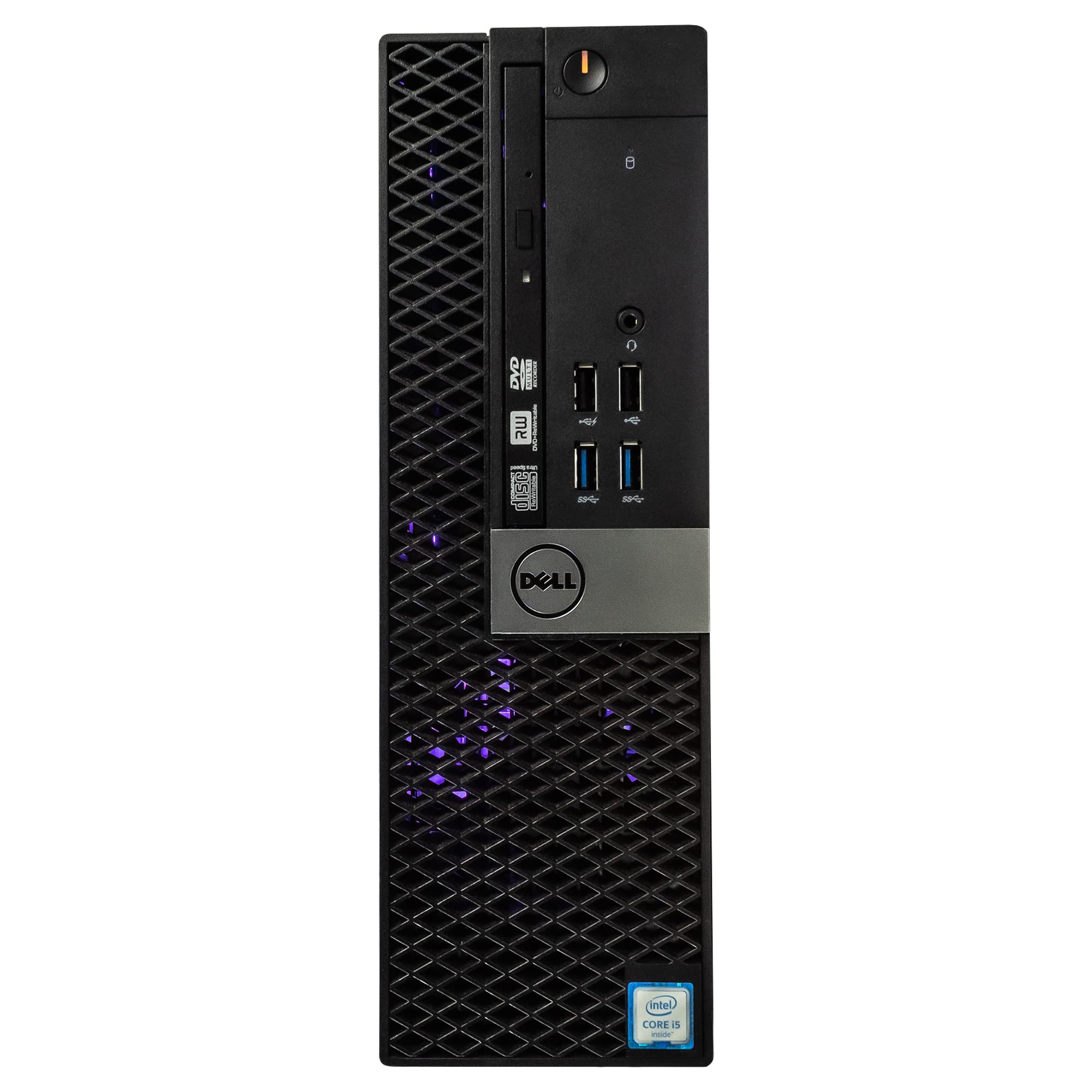 Refurbished Dell Optiplex 5050 RGB Gaming Desktop PC - Intel Core i7 Quad-Core 3.4GHz, 16GB DDR4 RAM, 500GB NVMe SSD, Windows 10 Pro - Perfect for Home Office, Business Workstation & Light Gaming (Black)