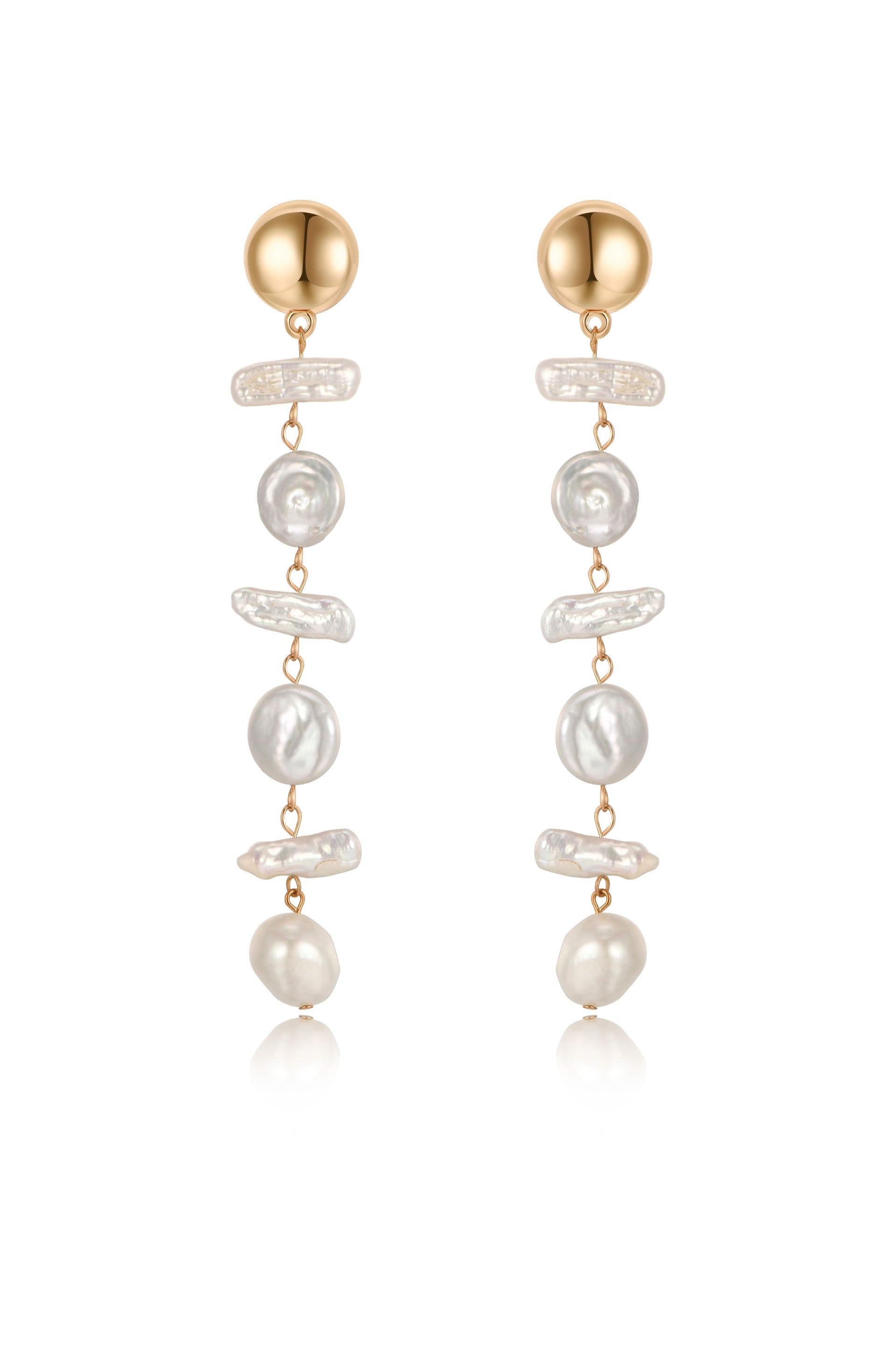 Ocean Secrets Freshwater Pearl Dangle Earrings for Women - Elegant Handmade Jewelry Gift for Wedding, Party & Special Occasions