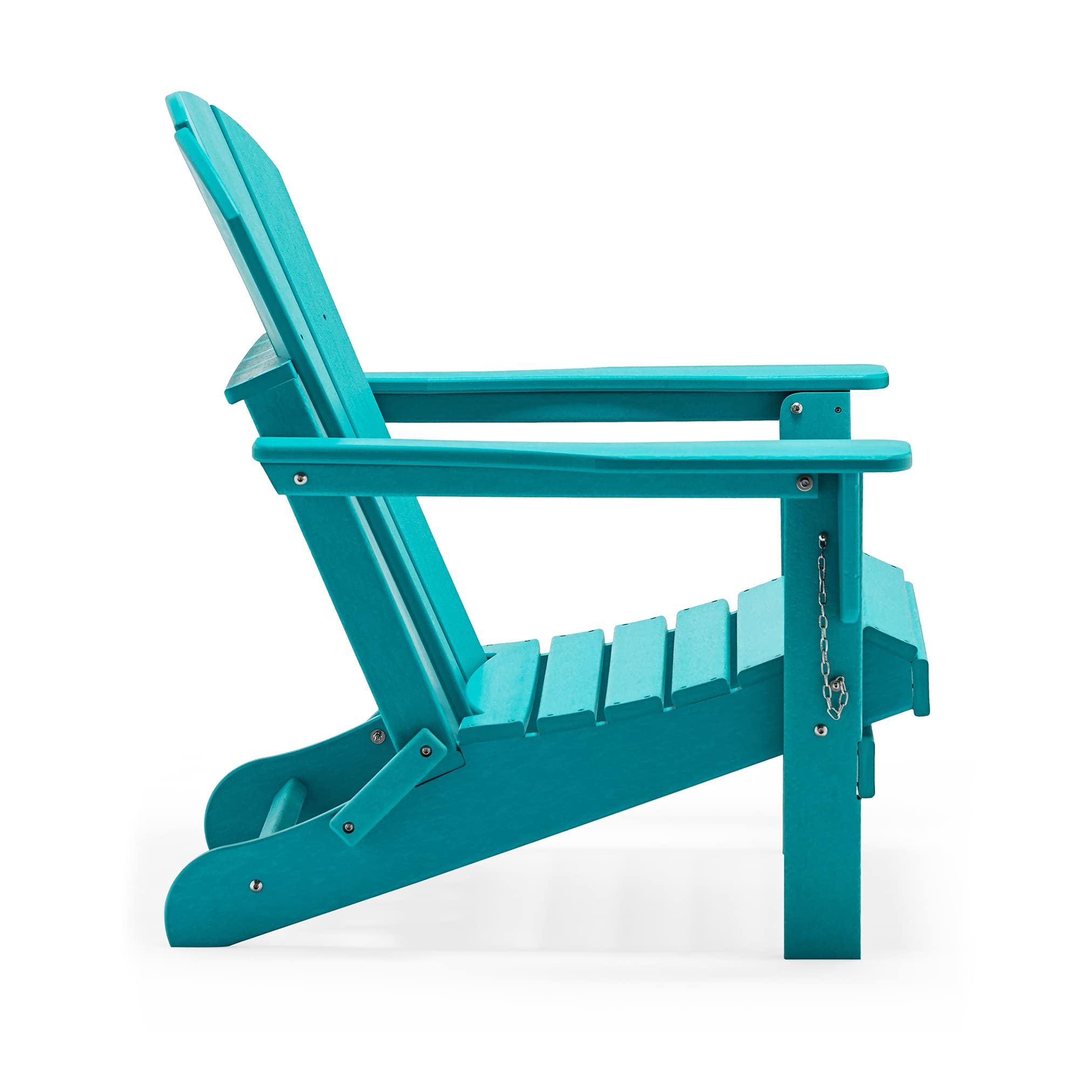 HDPE Adirondack Chair Set with Ottoman & Table - All-Weather Outdoor Furniture for Patio, Garden, Backyard