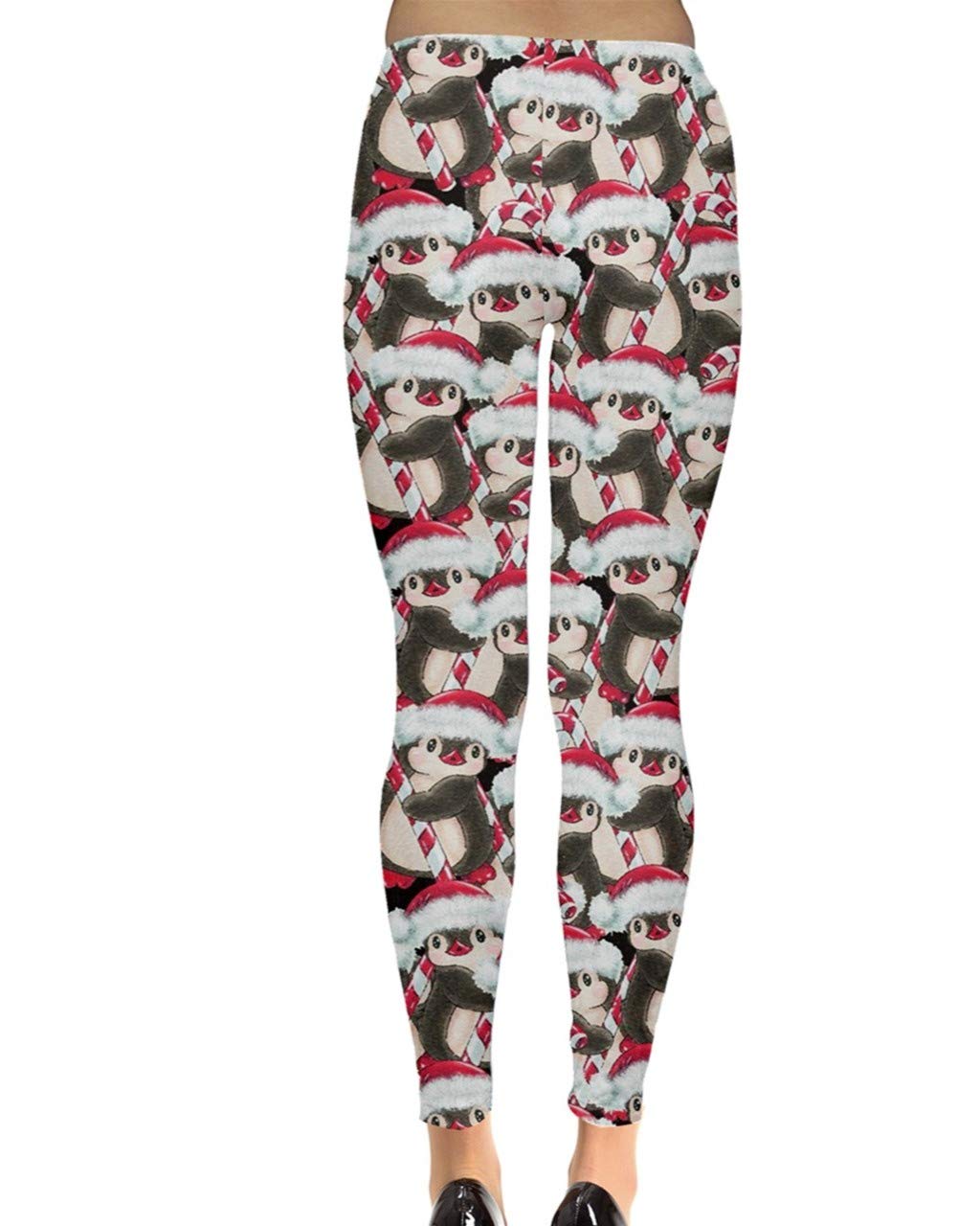 CowCow Women's Unique Animal Print Tights - Zebra, Bulldog & Birds Silhouette Pattern Stretch Leggings (XS-5XL) | Fashionable & Comfortable for Yoga, Workout & Daily Wear