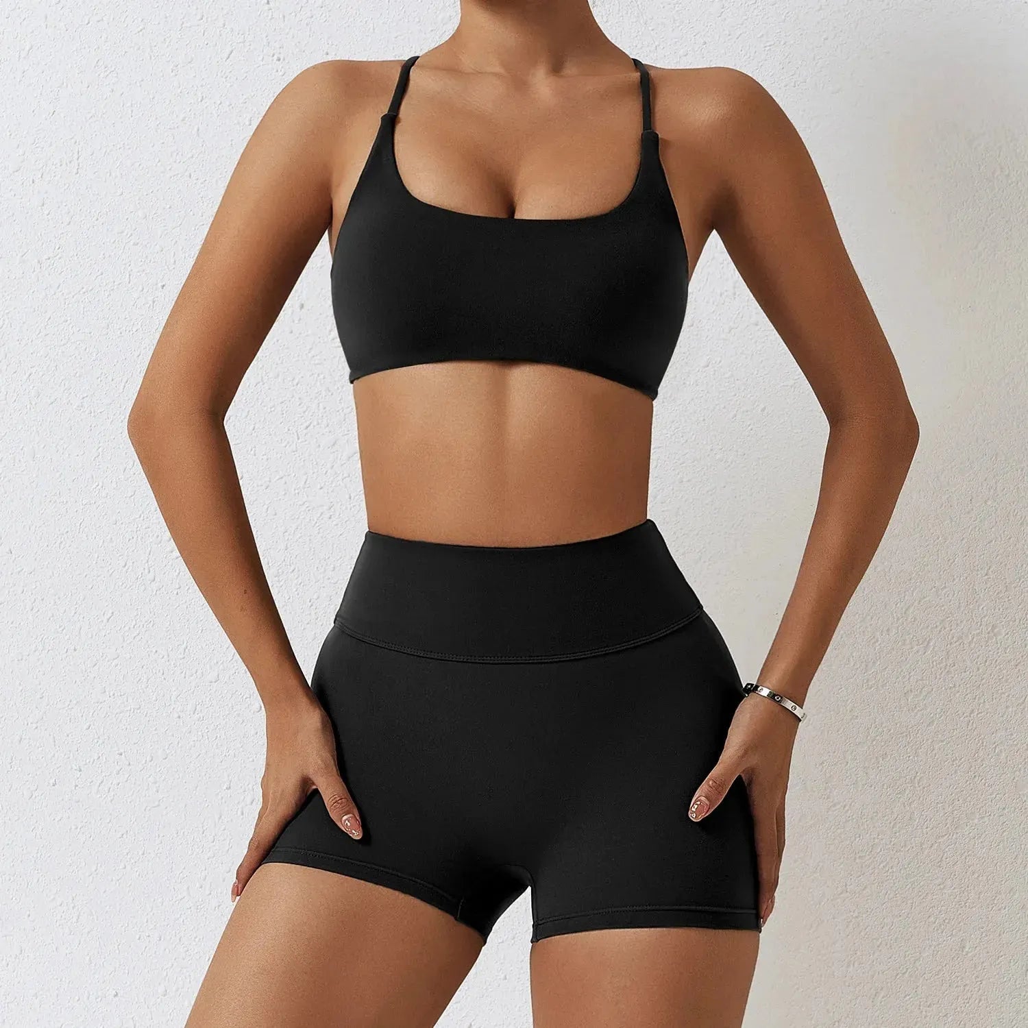 Seamless Yoga Set for Women - 2-Piece High Waist Leggings & Sports Bra Workout Outfit | Gym, Fitness, Yoga & Running Activewear