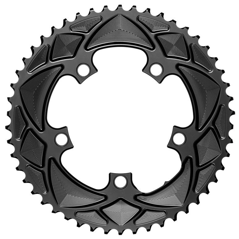 Premium 50T 110 BCD 5-Bolt Road Bike Chainring - AbsoluteBLACK High-Performance Outer Chainring for 50/34 Crankset Combination (Black) - Ideal for Road Cycling, Racing & Endurance Training