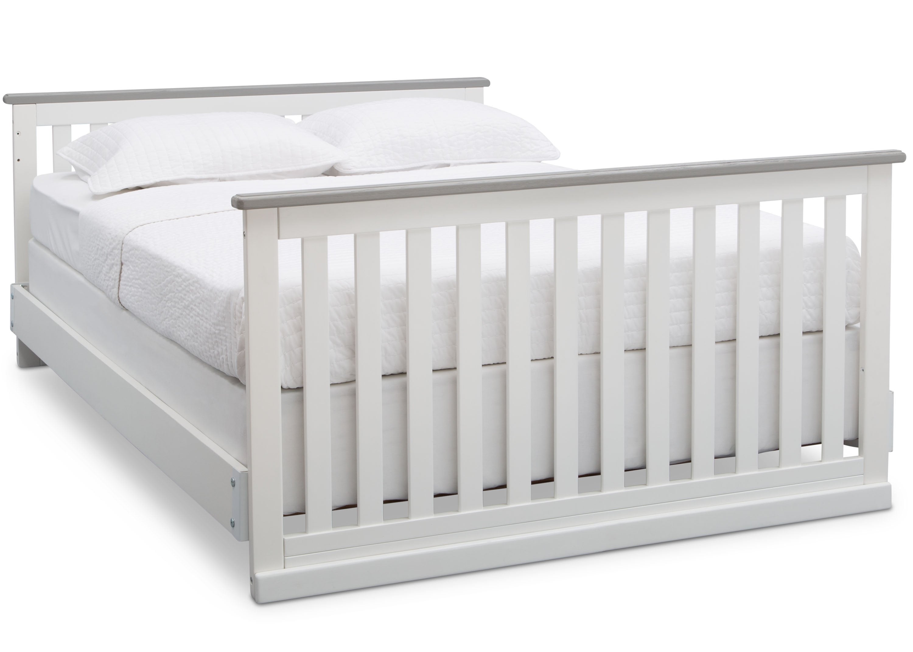 Providence Classic 4-in-1 Convertible Baby Crib - White Nursery Furniture for Toddler to Full Size Bed - Perfect for Nursery, Bedroom & Daycare