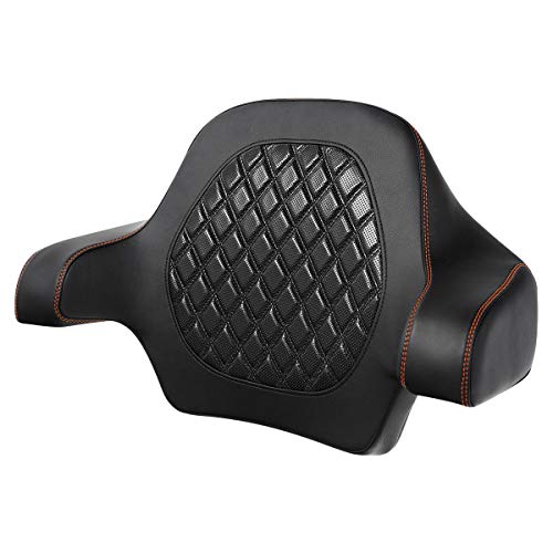 Backrest Black Brown Stitching