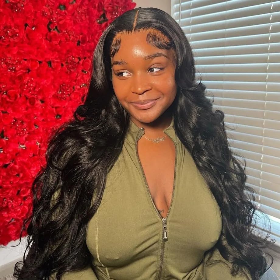 100% Virgin Human Hair Extensions - Body Wave 3 Bundles with 13x4 Lace Frontal | Unprocessed Natural Black Hair | 10 12 14 Inch Lengths with 10 Inch Frontal | Perfect for Daily Styling, Special Occasions & Salon Looks