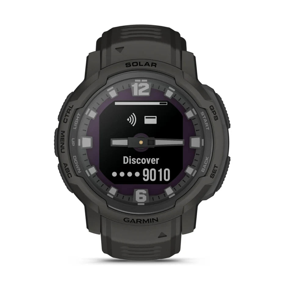Instinct Crossover Solar Smartwatch - GPS, Heart Rate Monitor & Solar Charging for Outdoor Adventures, Fitness Tracking & Daily Use