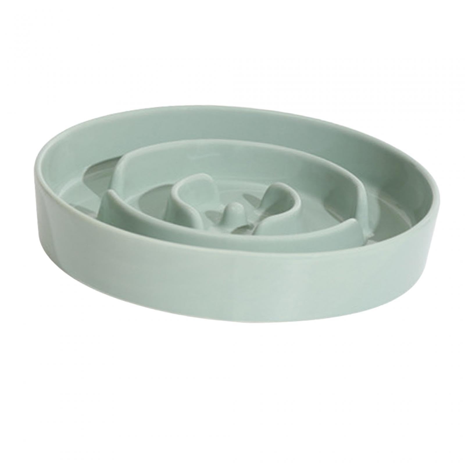 Enakshi Slow Feeder Dog Bowl - Puzzle Food Plate for Dogs & Cats, Anti-Gulping Pet Feeder Dish, Light Green 21cm - Perfect for Fast Eaters, Mealtime Enrichment & Portion Control