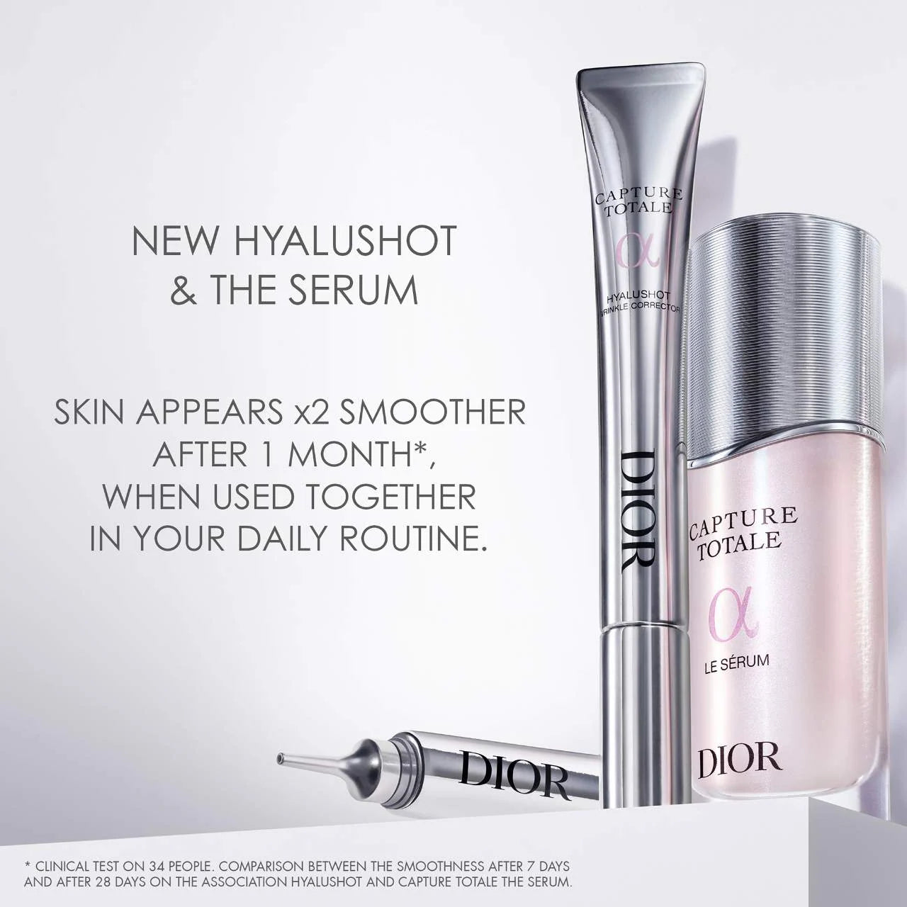 DIOR Capture Totale Hyalushot Wrinkle Corrector Serum - 15ml with Hyaluronic Acid for Fine Lines & Wrinkles - New in Box - Perfect for Daily Anti-Aging Skincare Routine