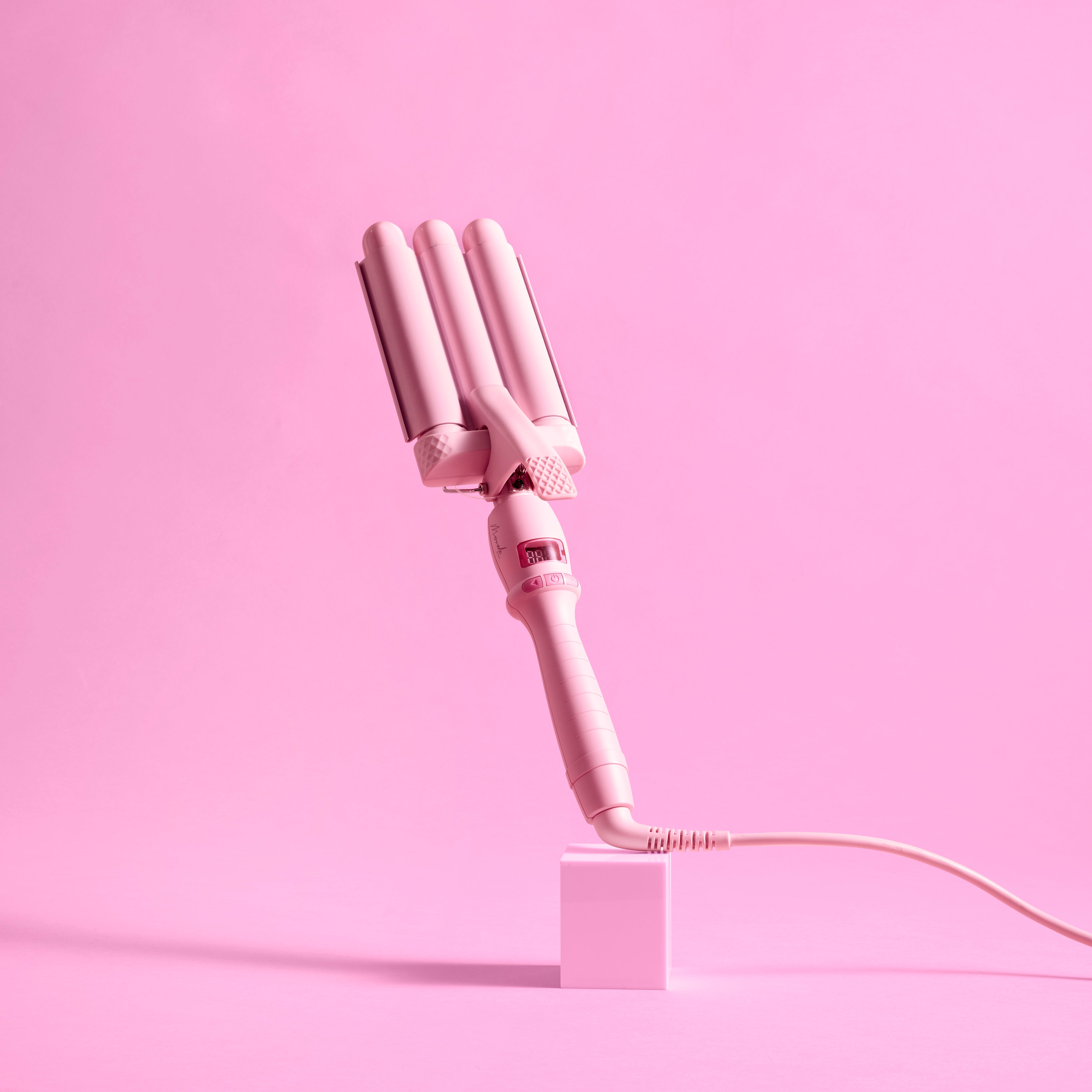 Mermade Hair PRO Mini Pink Hair Waver 25mm - Professional Hair Curling Iron for Beach Waves & Vintage Styles - Perfect for Parties, Weddings & Everyday Glam