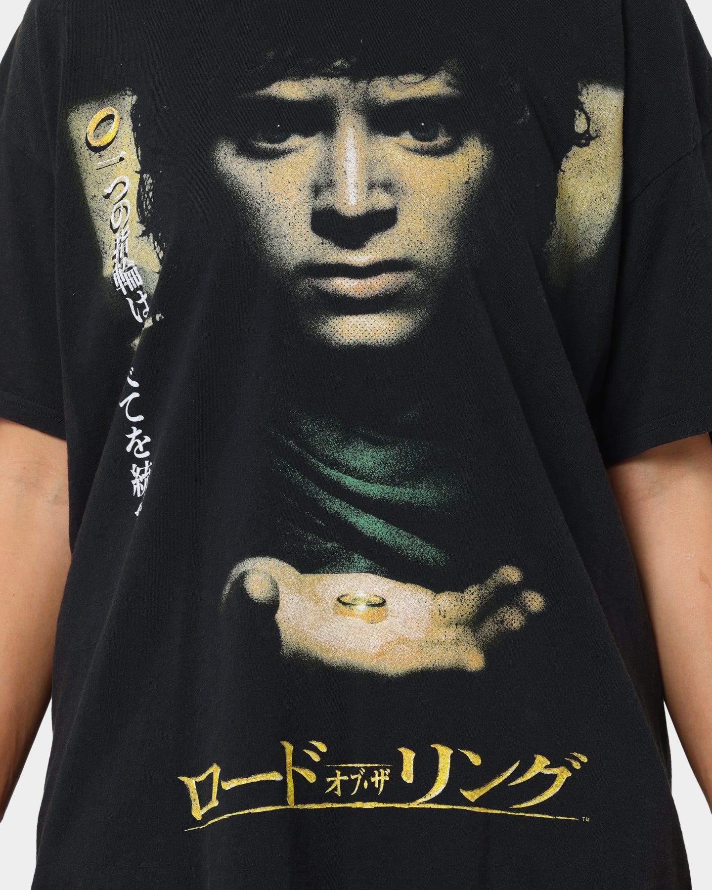 Vintage Washed Black Lord Of The Rings Fellowship T-Shirt | American Thrift | Perfect for Cosplay, Movie Nights & Fan Gifts
