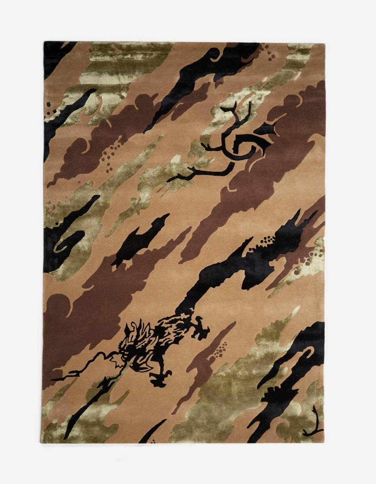 2158 DPM: Large Woodland Bonsai Forest Rug - Perfect for Home Decor, Living Room, Bedroom & Office