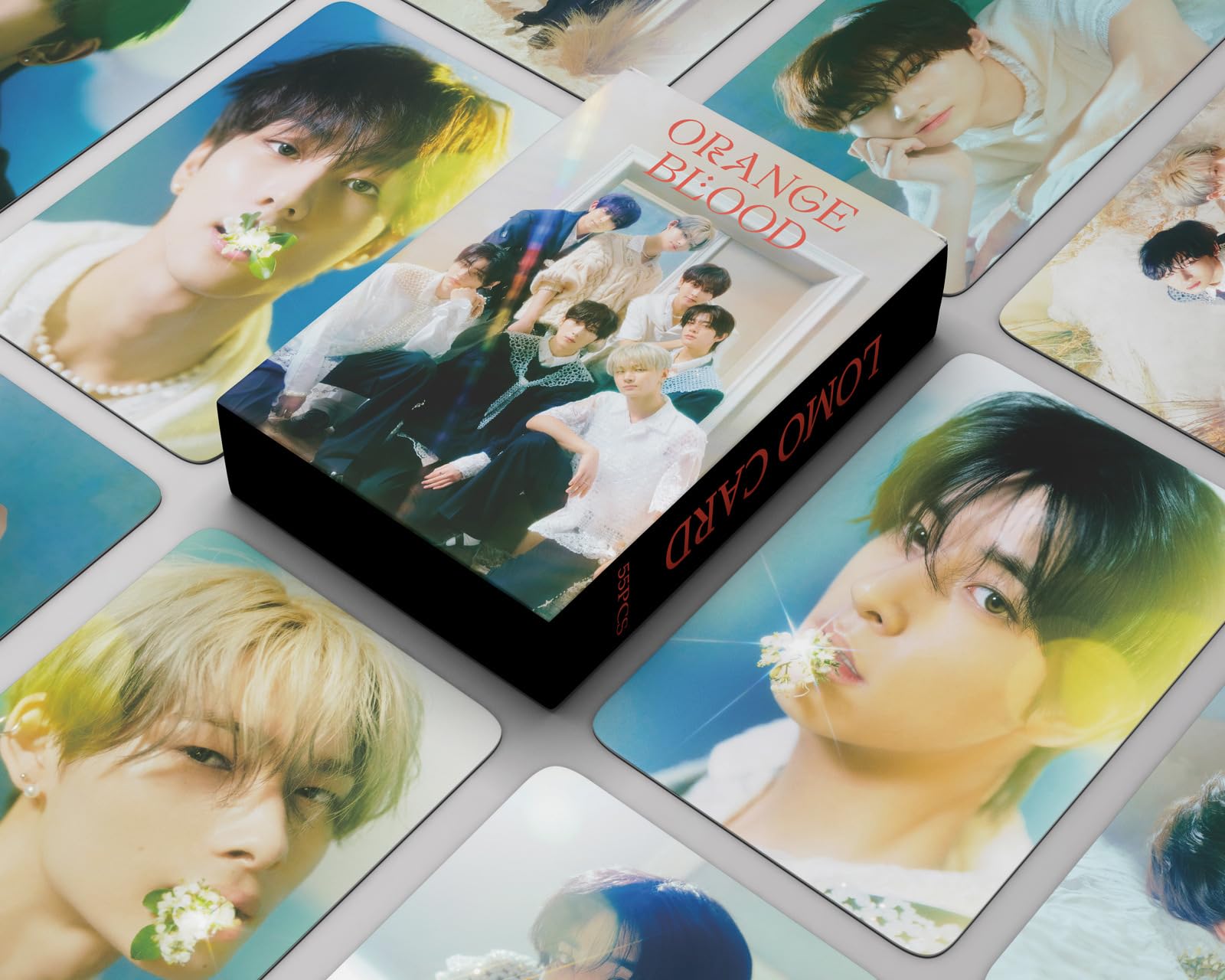 ENHYPEN Orange Blood Photocard Set - 55pcs Mini Album Cards, Official K-POP Merchandise for Fans | Perfect for Collecting, Scrapbooking & Displaying