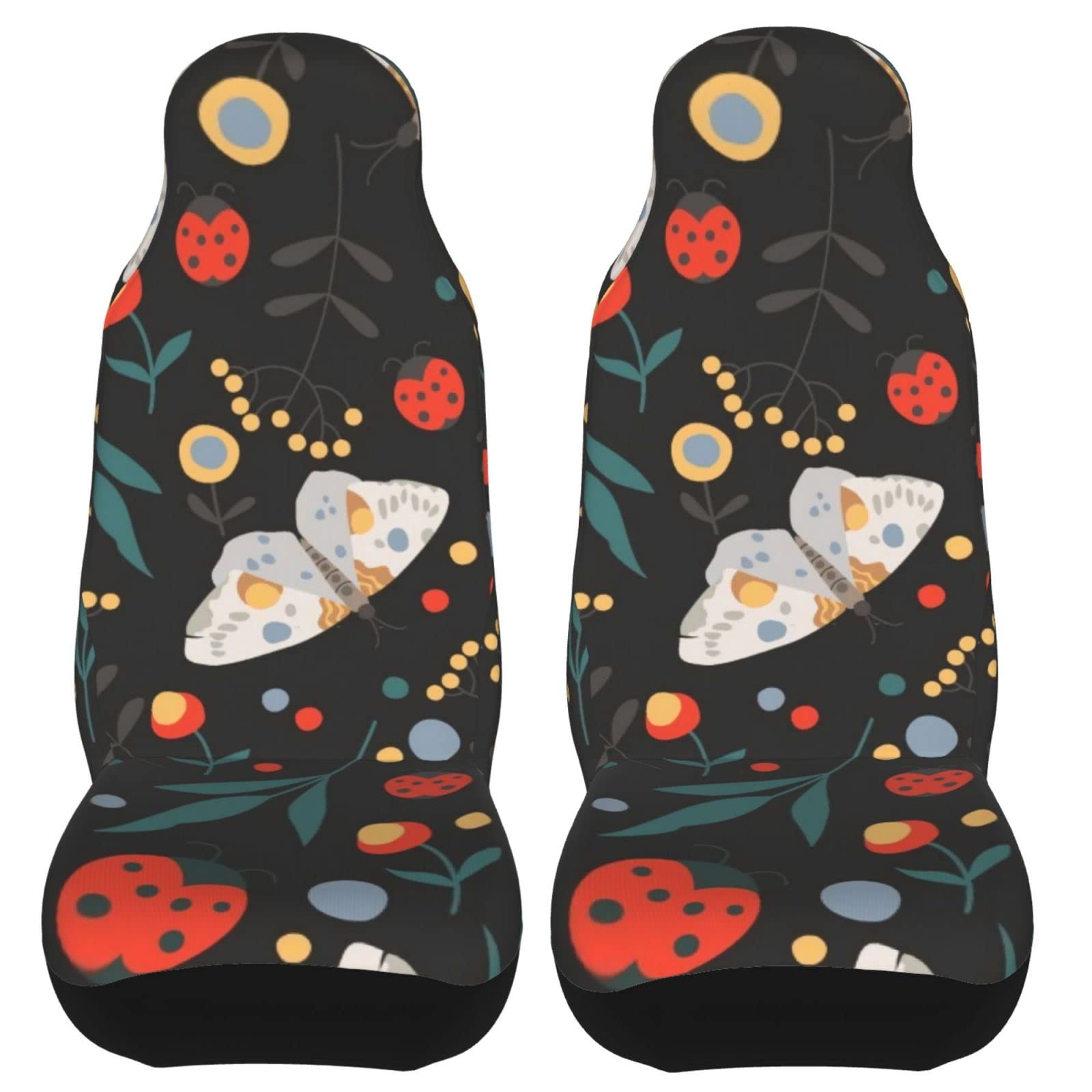 Butterfly Friends 2-Piece Universal Car Seat Covers Set - Waterproof & Non-Slip Front Seat Protectors for Cars, SUVs, Vans & Trucks | Perfect for Road Trips, Daily Commutes & Pet Protection