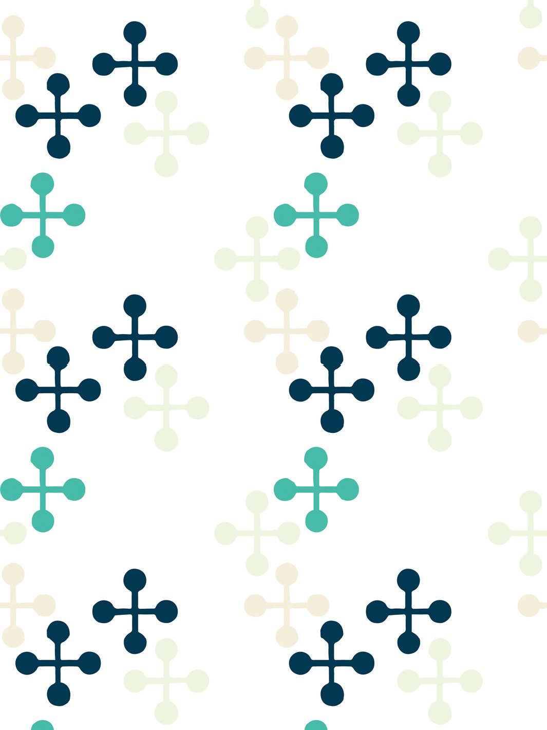 Fisher Price™ Jacks Large Wallpaper - Mint Green Nursery Decor for Baby Rooms & Kids Play Areas