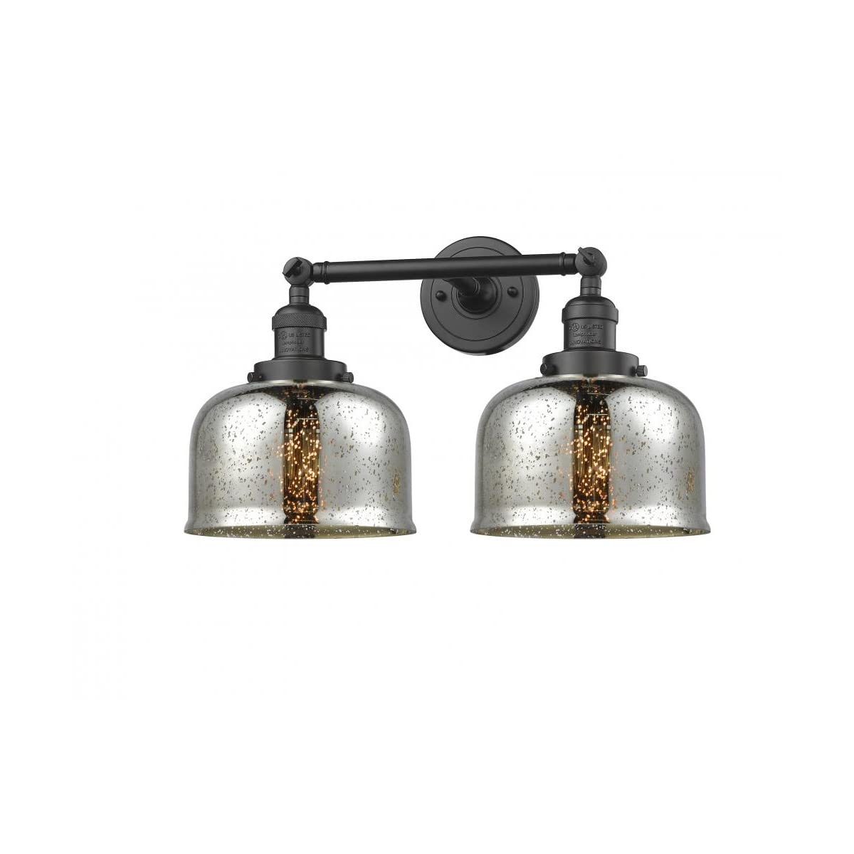 Innovations 208-OB-G78-LED 2-Light Vintage Dimmable LED Bathroom Vanity Light Fixture in Oil Rubbed Bronze - Perfect for Modern Farmhouse, Coastal, or Traditional Bathroom Decor