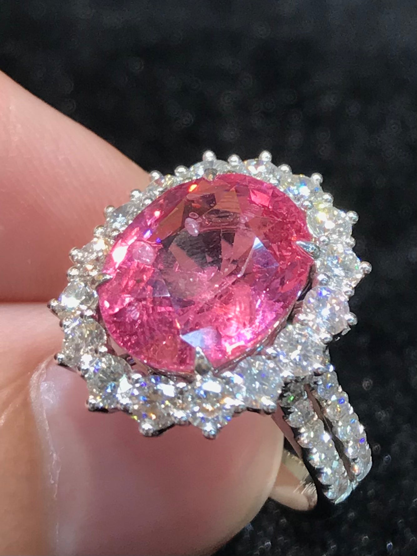 Natural Mahenge Pink Spinel 7.16ct Ring - Genuine Tanzanian Gemstone Jewelry for Women, Engagement & Anniversary Gifts, Elegant Handmade 925 Silver Ring for Special Occasions