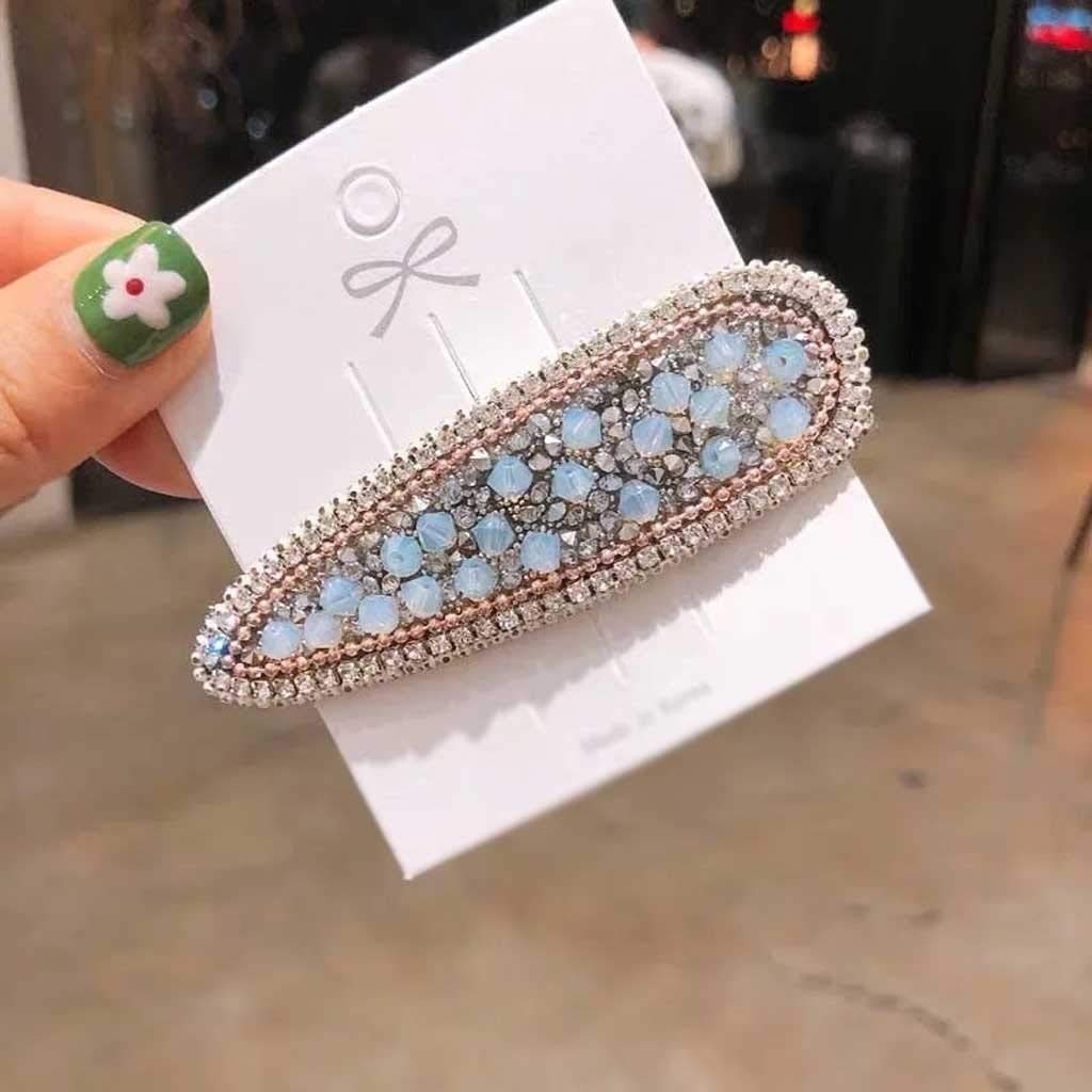 2PCS Square Waterdrop Crystal Hairpins for Women & Girls – Rhinestone Hair Clips & Barrettes – Elegant Hair Accessories (Gold) – Perfect for Weddings, Parties & Daily Styling