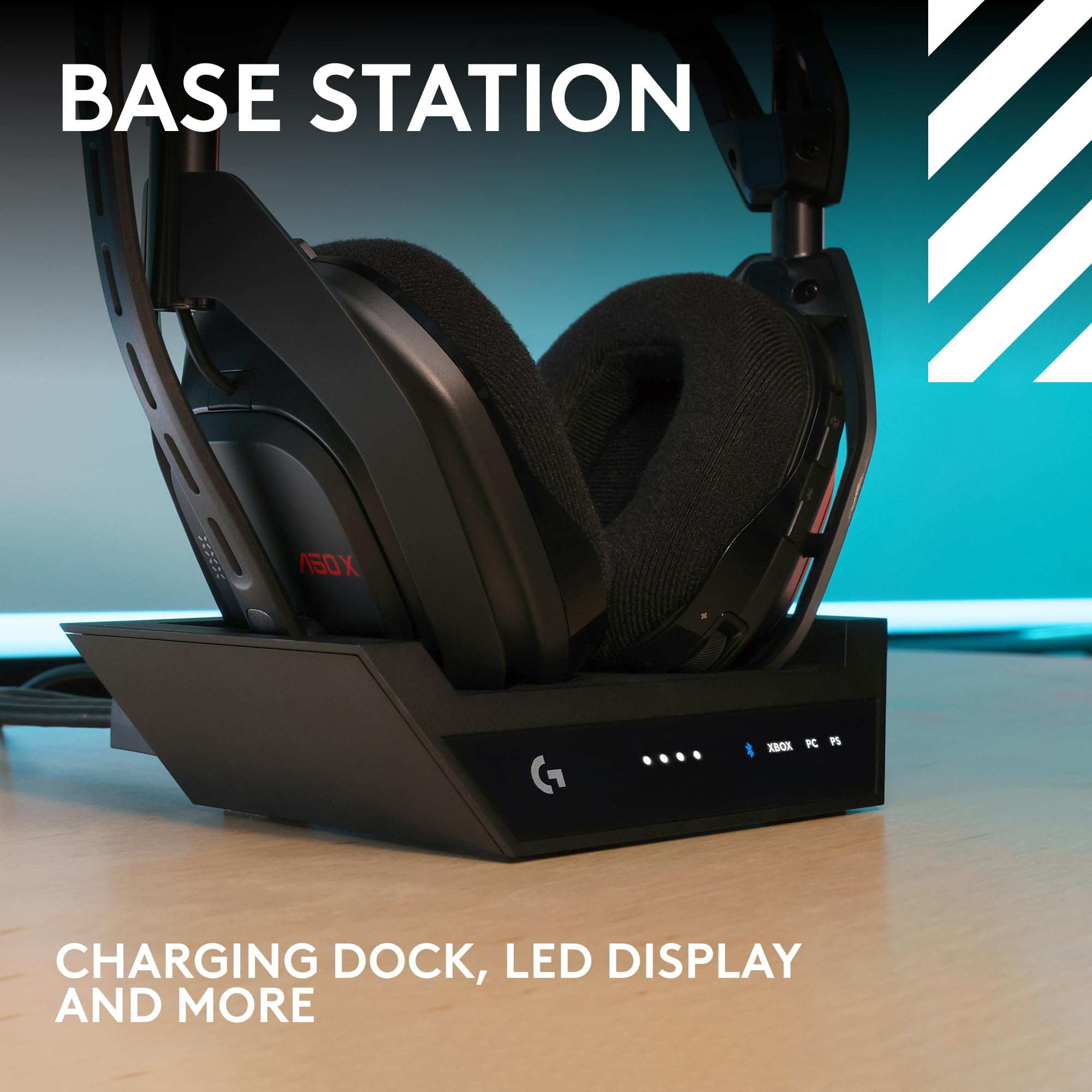 Logitech G Astro A50 X Wireless Gaming Headset with Base Station - Omni-Platform for PS5, Xbox & PC, PLAYSYNC HDMI 2.1 4K 120Hz VRR, 24hr Battery, 2.4GHz & Bluetooth - Black | Perfect for Competitive Gaming & Immersive Home Entertainment
