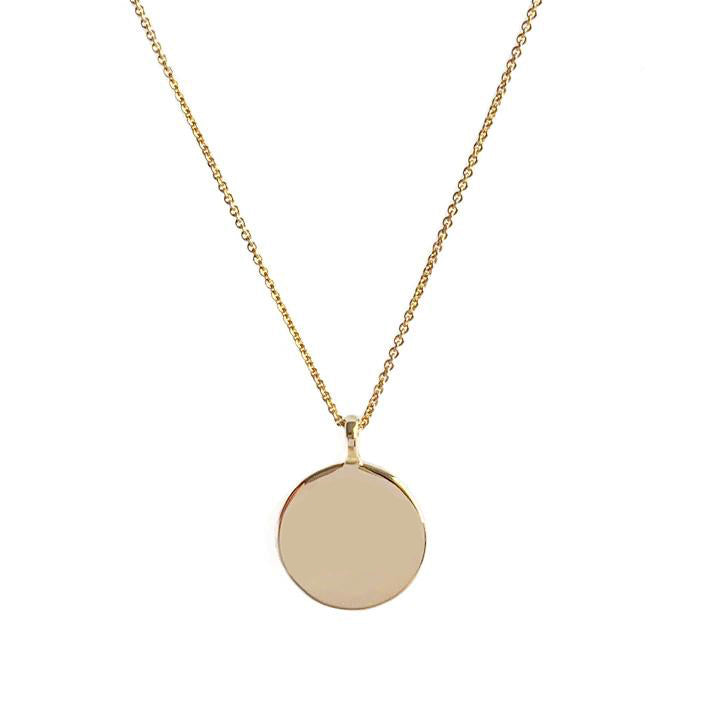Personalized Engravable Round Disc Necklace for Women - Custom Name & Date Jewelry Gift for Mom, Wife, Girlfriend - Perfect for Anniversaries, Birthdays & Special Occasions