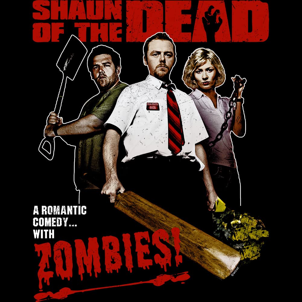 Shaun of The Dead Horror Comedy Movie Graphic T-Shirt - American Classics Romantic Comedy Adult Short Sleeve Tee - Perfect for Halloween, Movie Nights & Fan Gifts