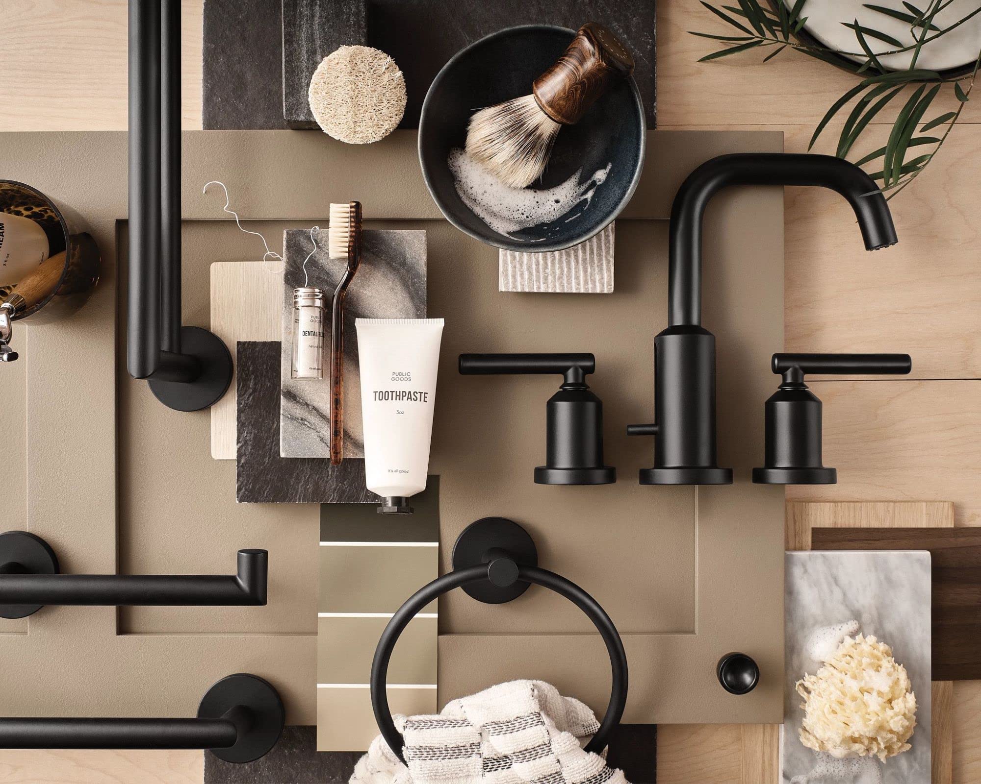 Moen Y5788BL Modern Double Toilet Paper Holder - Matte Black Bathroom Accessory for Contemporary Homes & Luxury Hotels