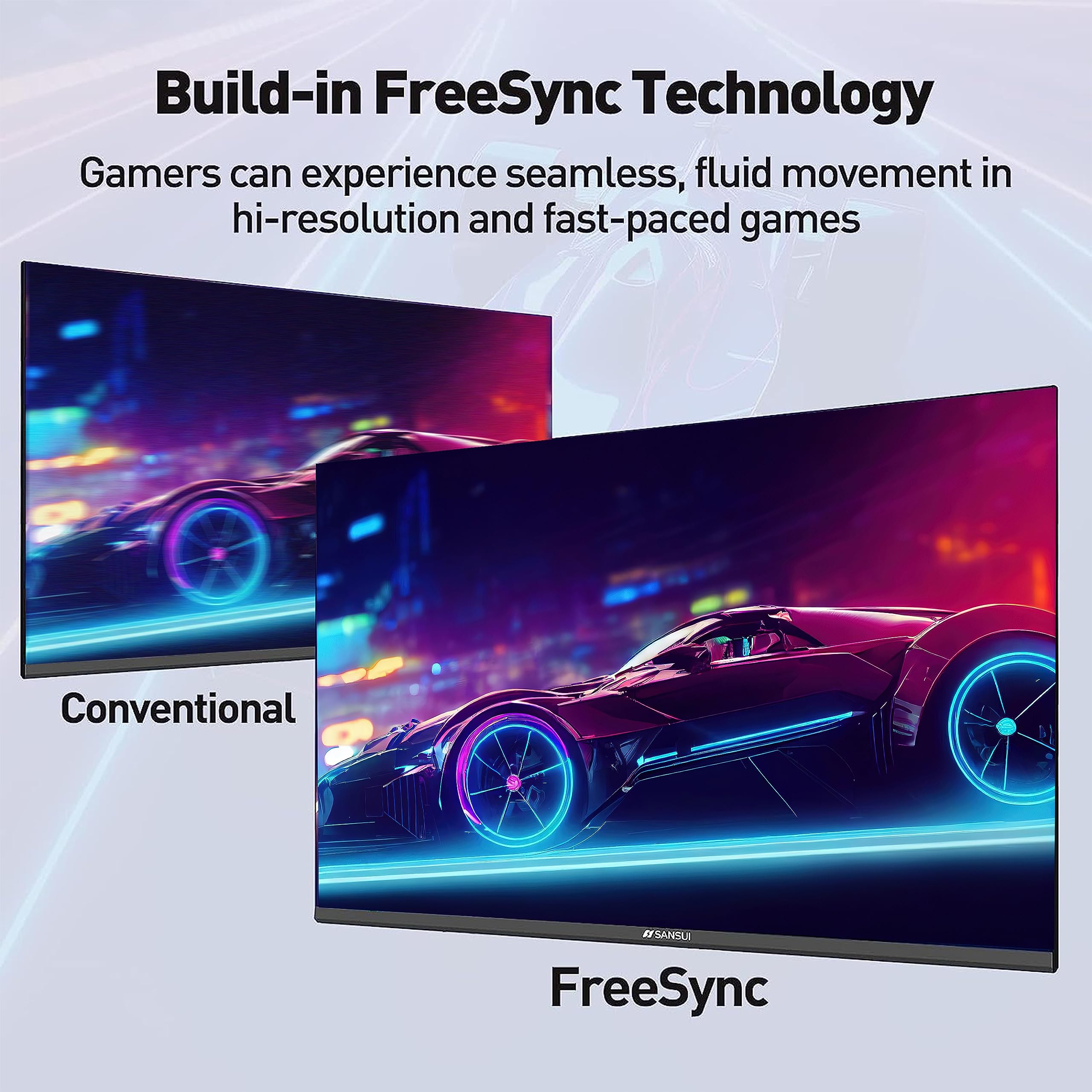 Simple Deluxe 22 Inch IPS Monitor - 75Hz FHD 1080P, Ultra-Thin Design with HDMI & VGA Ports, Tilt Adjustable, VESA Mount Compatible, Eye Comfort Technology, 178° Wide Viewing Angle - Perfect for Home Office, Gaming & Multimedia (SANSUI ES-22X3)